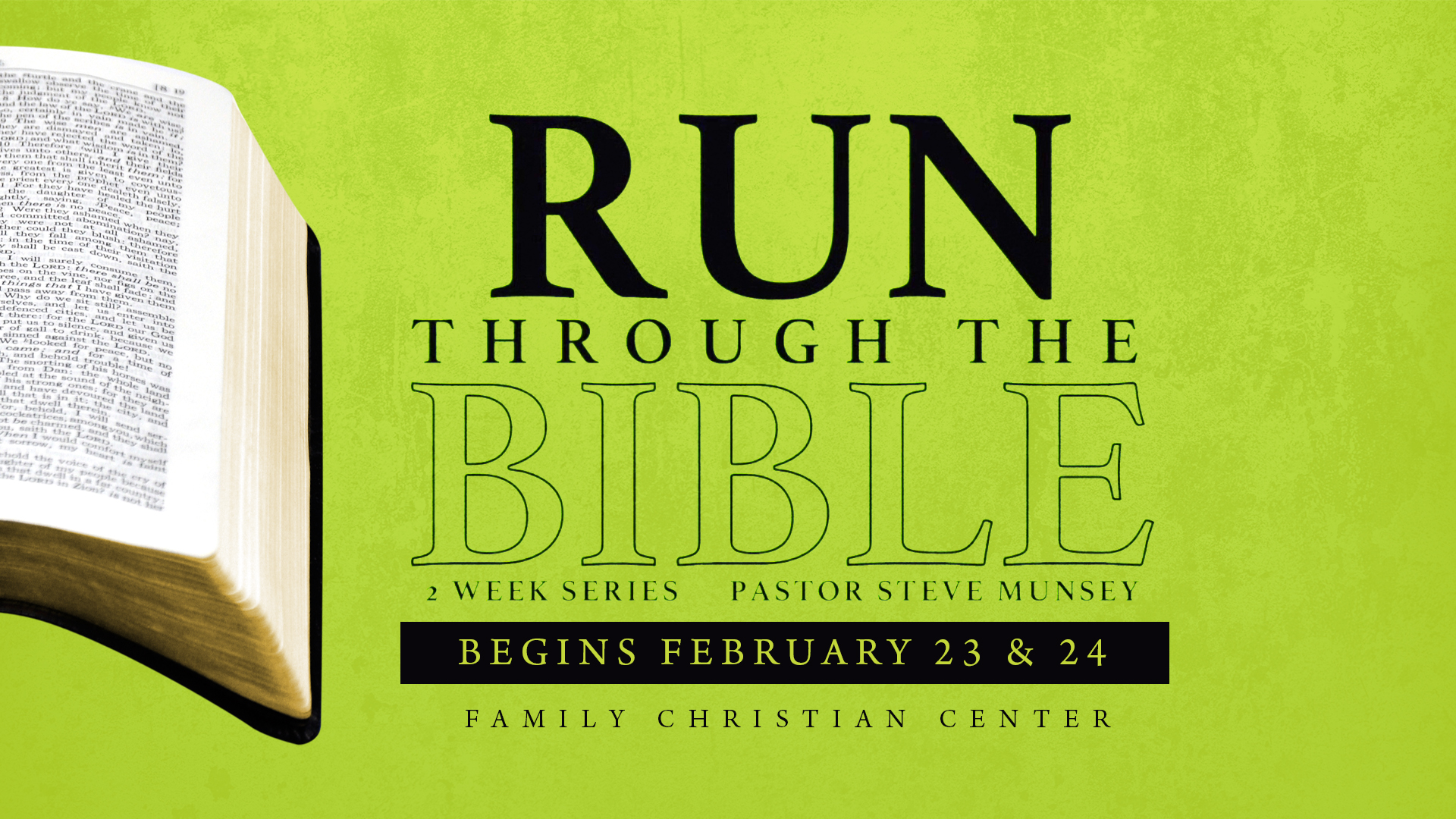 Run through the Bible